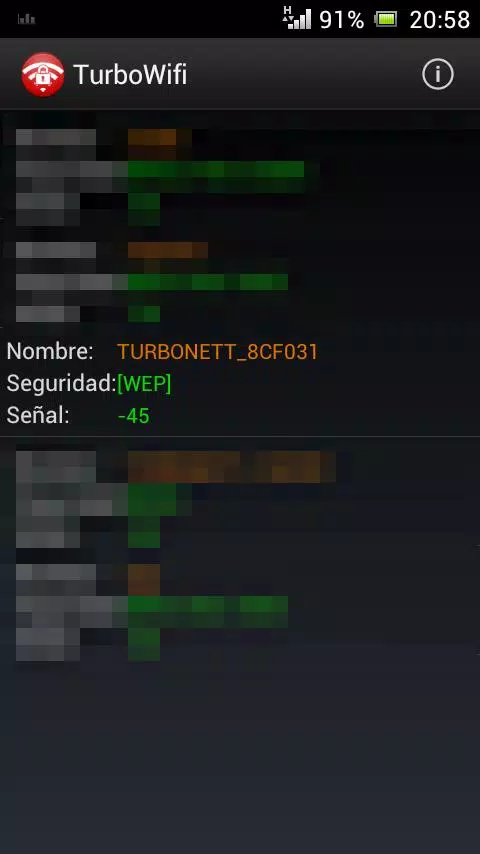 Screenshot of Turbo Wifi Android