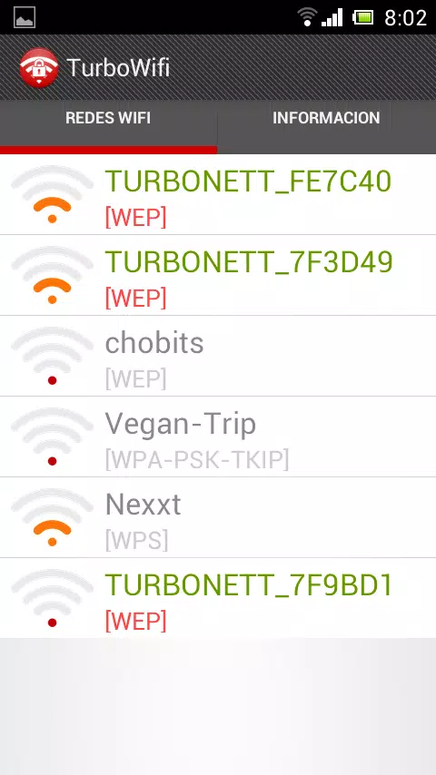 Screenshot of Turbo Wifi App